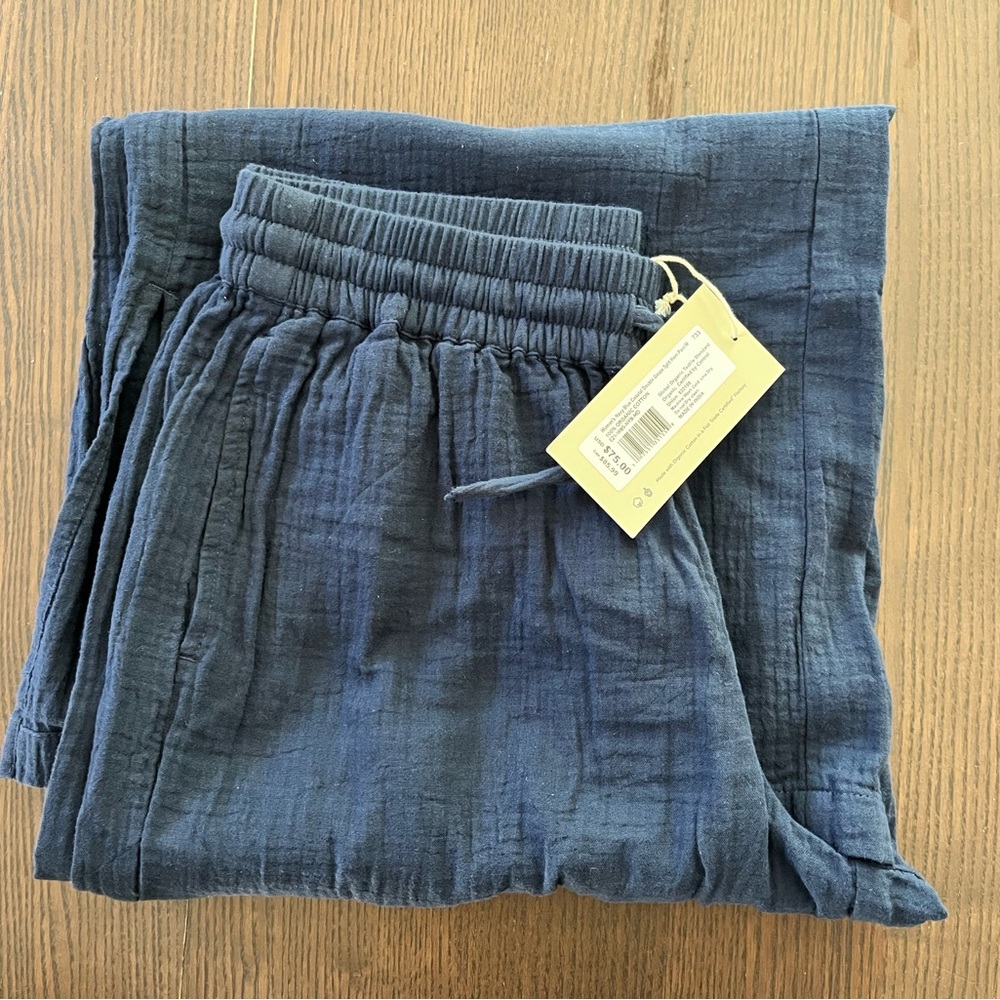 Women’s Pact double gauze Navy Blue Drawstring Bottoms